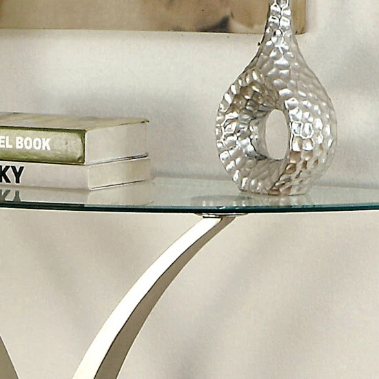 Best Sale 🔥 Furniture Of America Wuct Modern Grey 46-inch Metal Pedestal Sofa Table 🛒 - Image 4