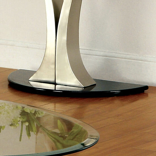 Best Sale 🔥 Furniture Of America Wuct Modern Grey 46-inch Metal Pedestal Sofa Table 🛒 - Image 5