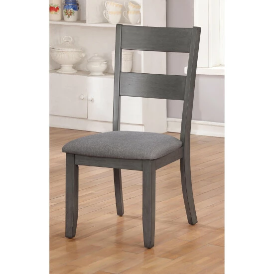 Cheap βοΈ Furniture Of America Sine Farmhouse Fabric Side Chairs (Set Of 2) Grey π