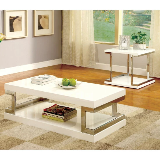 Best deal 😍 Furniture Of America Wazy White 47-inch 2-piece Accent Table Set 😉