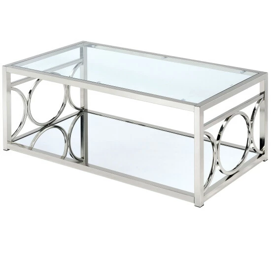 Cheap 🤩 Furniture Of America Gury Chrome 47-inch 2-piece Accent Table Set ⭐ - Image 6