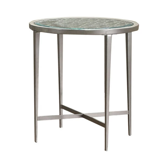 Budget 🧨 Furniture Of America Fage Contemporary Silver 21-inch Side Table ⌛ - Image 3