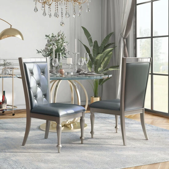 Coupon β Furniture Of America Tase Contemporary Silver Side Chairs (Set Of 2) β¨ - Image 2