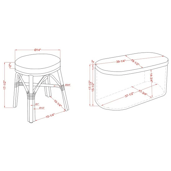 Wholesale 😀 Pagler Patio Nesting Storage Table & Stools By Furniture Of America Grey 🔔 - Image 7