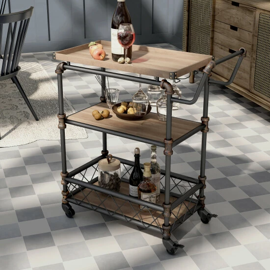 Top 10 π Furniture Of America Herman Industrial Antique Black 2-shelf Serving Cart β