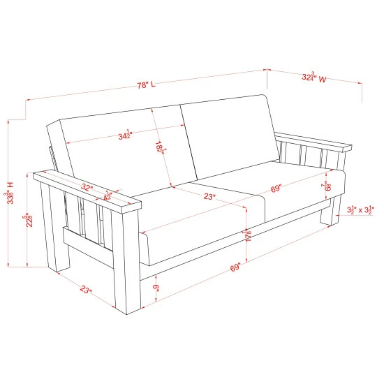 Budget 👏 Furniture Of America Jimo Rustic Oak And Linen Fabric Sofa 👏 - Image 8