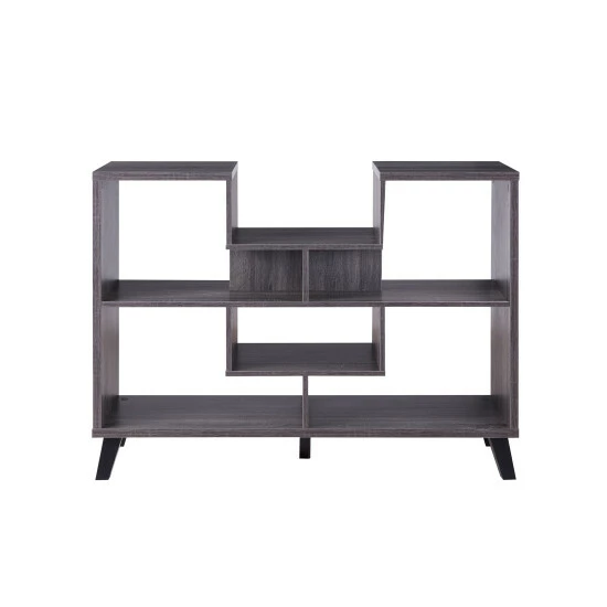 Coupon 😍 Furniture Of America Austy Modern 47-inch 6-shelf Console Table White Oak 😍 - Image 5