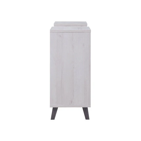 Coupon 😍 Furniture Of America Austy Modern 47-inch 6-shelf Console Table White Oak 😍 - Image 8