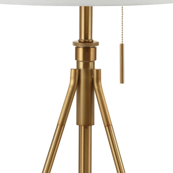 Deals β Furniture Of America Fali Contemporary Metal Accent Tripod Table Lamp Gold π - Image 4