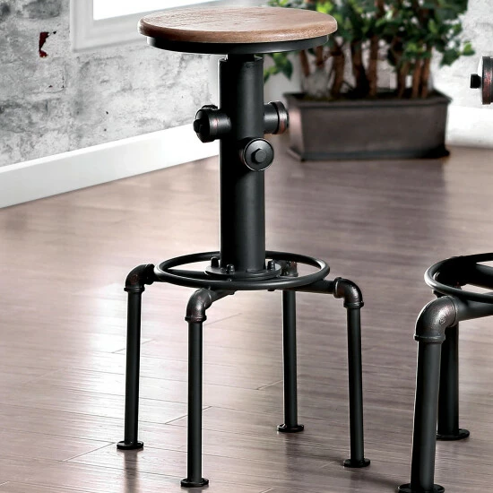 Flash Sale 🔔 Furniture Of America Cess Industrial Black Metal 3-piece Bar Table Set 💯 - Image 2