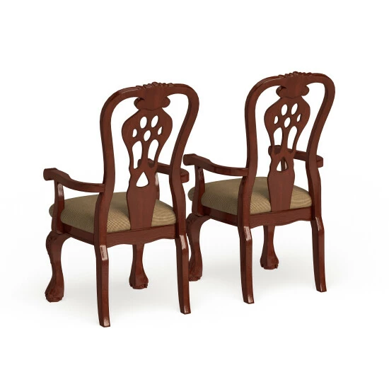 Discount π Furniture Of America Harper Padded Cherry Arm Chairs (Set Of 2) π - Image 5
