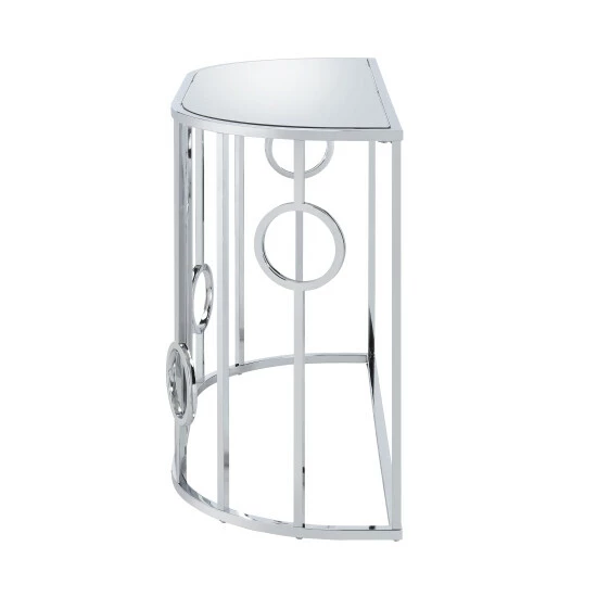 Deals ⌛ Hoop Glam Chrome Mirror Sofa Table By Furniture Of America 🔥 - Image 6