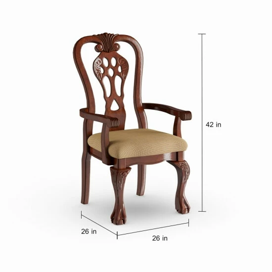 Discount π Furniture Of America Harper Padded Cherry Arm Chairs (Set Of 2) π - Image 6