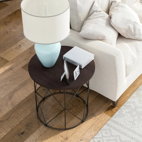 Deals 🧨 Furniture Of America Brigid Modern Metal Round 23-inch Side Table White 😉 - Image 3