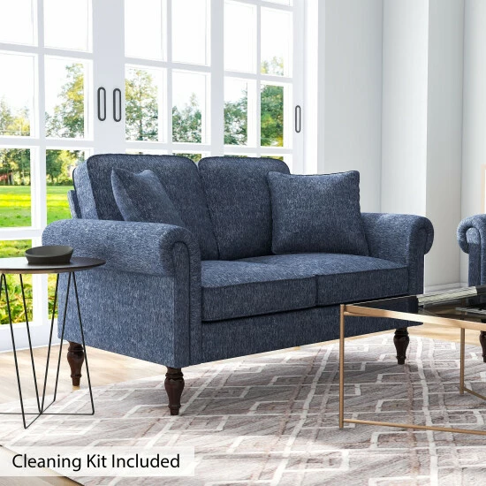 Deals 👏 Igny Traditional Chenille Fabric Loveseat By Furniture Of America Light Brown - Without Care Kit ✨ - Image 2