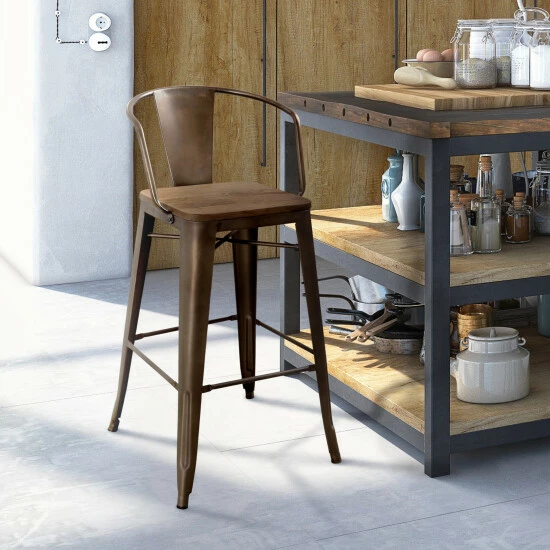 Deals 👍 Furniture Of America Rish Industrial Counter Height Chairs (Set Of 2) Dark Bronze 👍 - Image 3