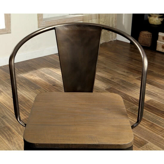 Deals 👍 Furniture Of America Rish Industrial Counter Height Chairs (Set Of 2) Dark Bronze 👍 - Image 5