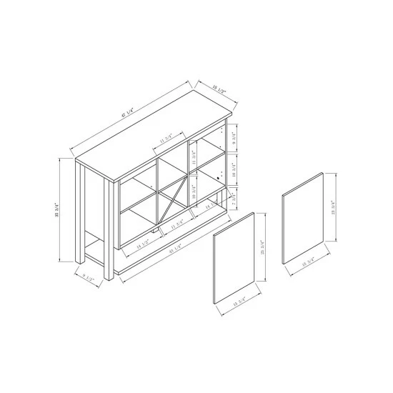 Hot Sale π Furniture Of America Tuch Rustic Brown 47-inch 2-cabinet Dining Server π - Image 4