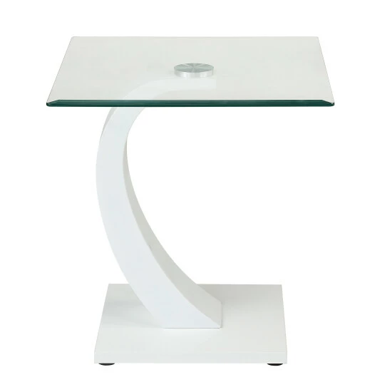 Hot Sale ✔️ Cres Glam Glasstop 2-piece Coffee Table Set By Furniture Of America White ✔️ - Image 5