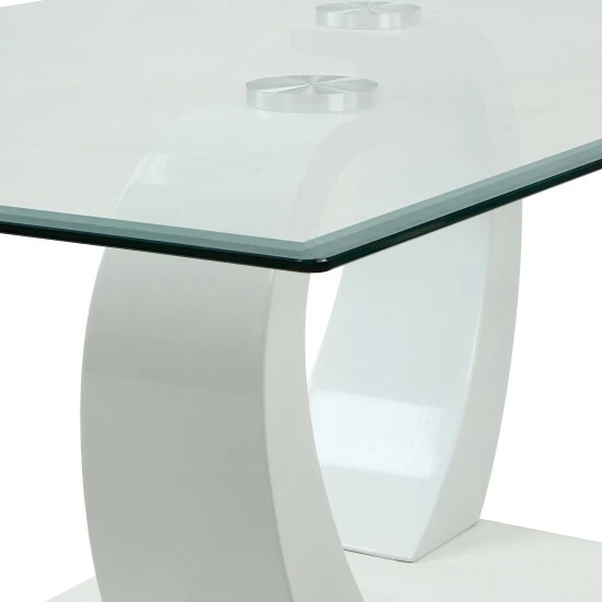 Hot Sale ✔️ Cres Glam Glasstop 2-piece Coffee Table Set By Furniture Of America White ✔️ - Image 7