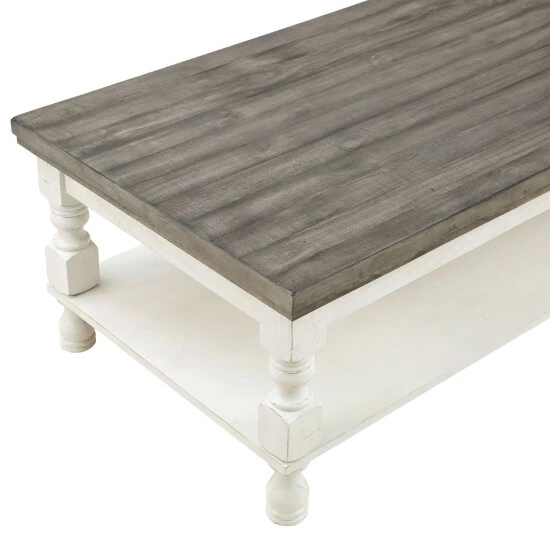 Cheap 🎉 Furniture Of America Neking Rustic White 47-in Solid Wood Coffee Table 🎁 - Image 5