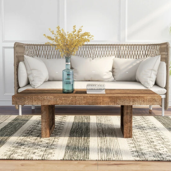 Buy 🤩 Furniture Of America Anaisha Rustic 50-inch Solid Wood Coffee Table ⌛ - Image 2