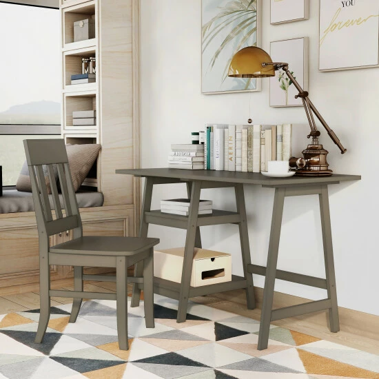 Discount 🛒 Furniture Of America Oller 47-inch 2-PC Computer Desk With Chair White 👍 - Image 2