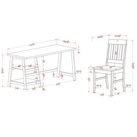 Discount 🛒 Furniture Of America Oller 47-inch 2-PC Computer Desk With Chair White 👍 - Image 4