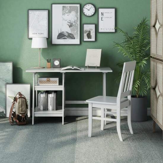 Discount 🛒 Furniture Of America Oller 47-inch 2-PC Computer Desk With Chair White 👍 - Image 5