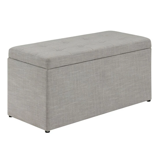 Flash Sale ⭐ Furniture Of America Goneril Transitional Beige Tufted Bench With Ottoman ✨ - Image 4