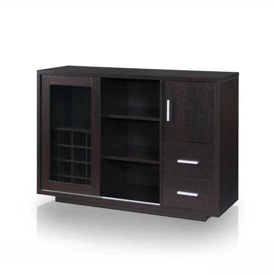 Best Sale 🎁 Furniture Of America Diz Modern 47-inch Wine Bar Dining Server Cappuccino 🛒 - Image 7