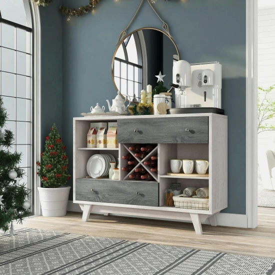 Wholesale π― Furniture Of America Darsan Mid-century Modern 2-drawer Buffet Distressed Grey/white Oak π - Image 3