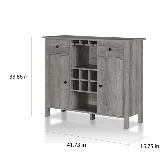 Flash Sale 🥰 Furniture Of America Madrid Contemporary Multi-storage Buffet Wenge 🥰 - Image 4
