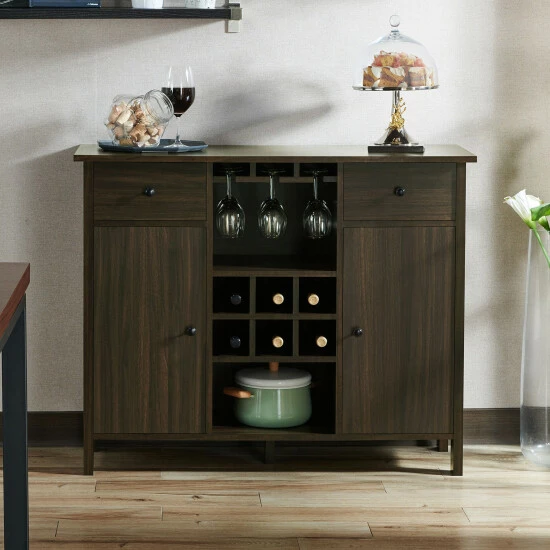 Flash Sale 🥰 Furniture Of America Madrid Contemporary Multi-storage Buffet Wenge 🥰 - Image 6