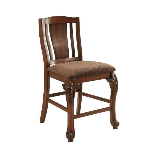 Outlet 🥰 Furniture Of America Kath Traditional Cherry Counter Chairs (Set Of 2) 🤩 - Image 4