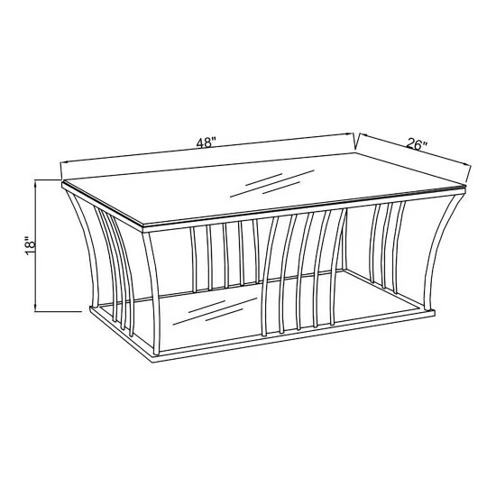 Best reviews of 🥰 Furniture Of America Hice Modern Black 48-inch Glass-shelf Coffee Table 🌟 - Image 5