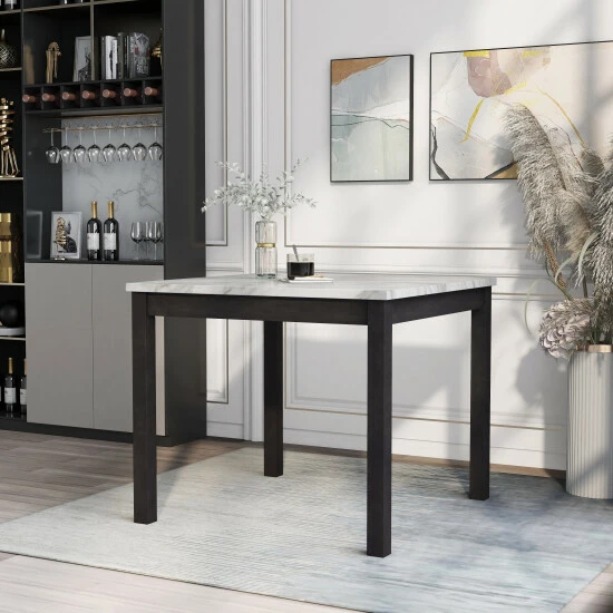 Flash Sale 🔥 Furniture Of America Zahara White Faux Marble Counter Height Table 👏