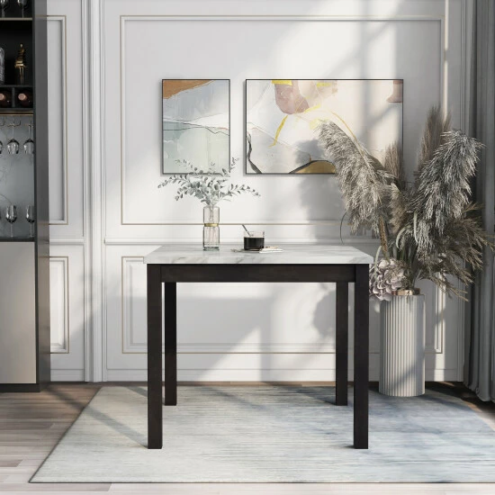 Flash Sale 🔥 Furniture Of America Zahara White Faux Marble Counter Height Table 👏 - Image 2