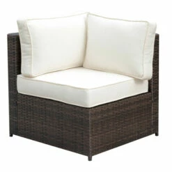 Coupon 🤩 Furniture Of America Fene Contemporary Brown Wicker Corner Chair 😉