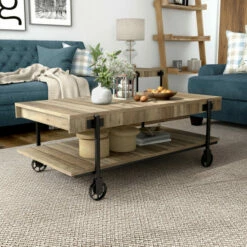 Best reviews of 😍 Hyssop Industrial 47-in Coffee Table By Furniture Of America Natural Tone ⭐