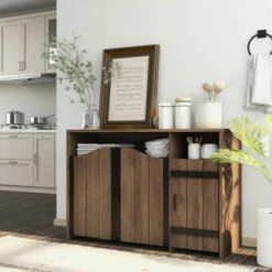 Wholesale βοΈ Furniture Of America Horr 47-in. Rustic Walnut Buffet Server π