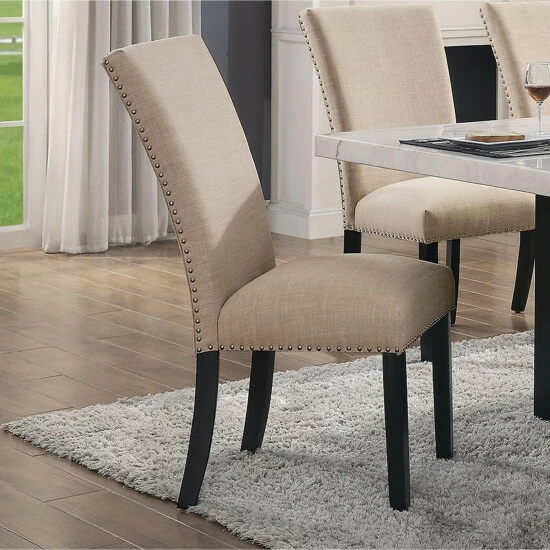 Flash Sale π₯ Furniture Of America Cots Farmhouse Nailhead Side Chairs (Set Of 2) Black/beige β
