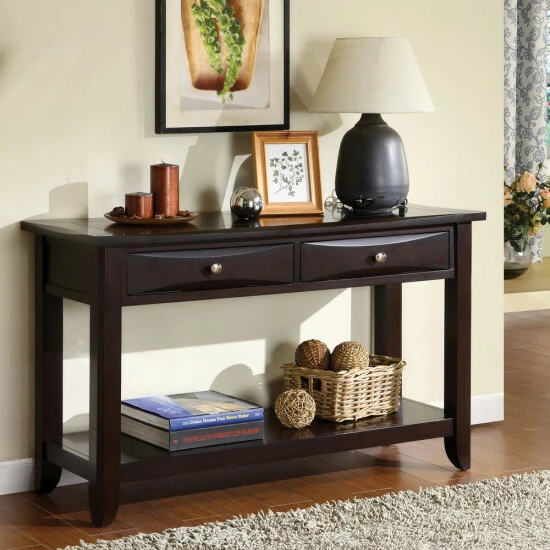 Cheapest π Furniture Of America Bolt 48-in. Traditional 1-shelf Espresso Sofa Table π