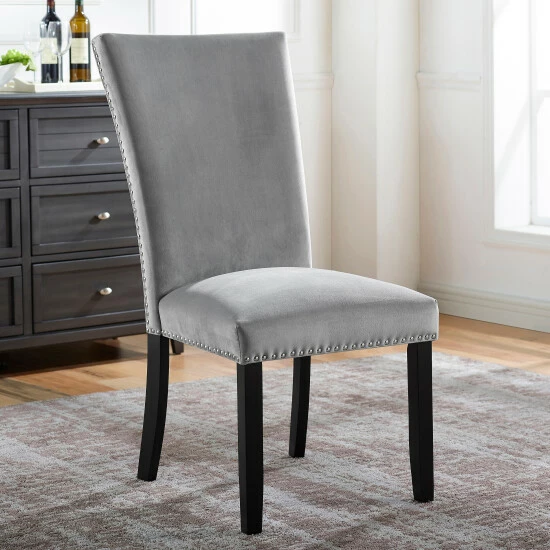 Flash Sale π₯ Furniture Of America Cots Farmhouse Nailhead Side Chairs (Set Of 2) Black/beige β - Image 3