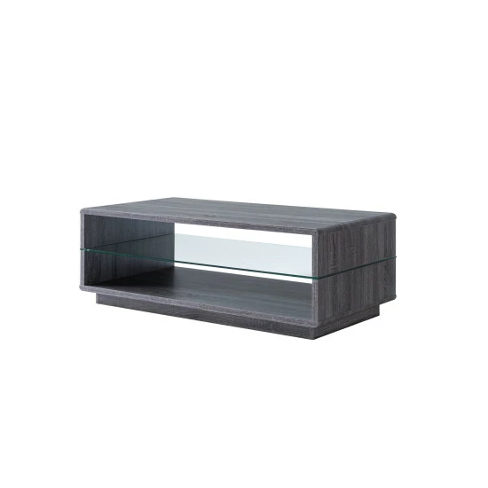 Hot Sale ✨ Furniture Of America Jessica 47-inch Glass Shelf-insert Coffee Table Distressed Grey 🔔 - Image 3