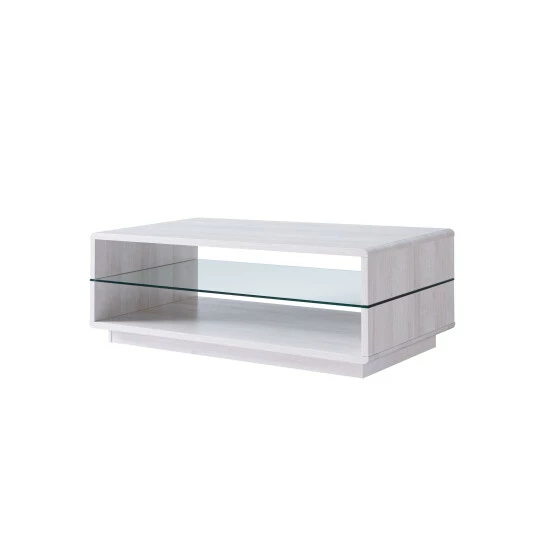 Hot Sale ✨ Furniture Of America Jessica 47-inch Glass Shelf-insert Coffee Table Distressed Grey 🔔 - Image 4