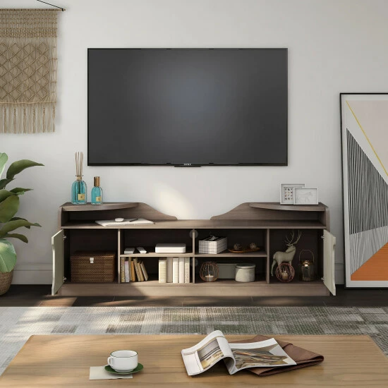 Discount 👍 Furniture Of America Fetz 72-inch Multi-functional Storage TV Console 😍 - Image 3