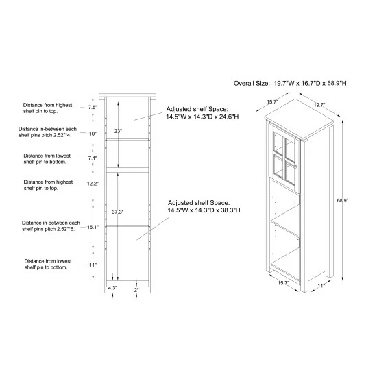 Best deal 😀 Furniture Of America Wins 3-piece Buffet Table And Cabinet Tower Set Black 🧨 - Image 6