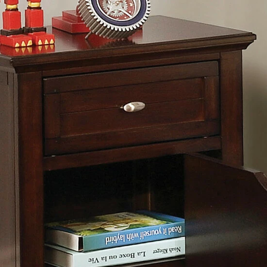Discount ❤️ Furniture Of America Dospat 1-drawer Lower Open Shelf Nightstand Brown ⌛ - Image 5
