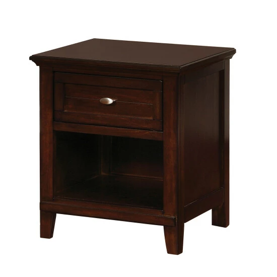 Discount ❤️ Furniture Of America Dospat 1-drawer Lower Open Shelf Nightstand Brown ⌛ - Image 8